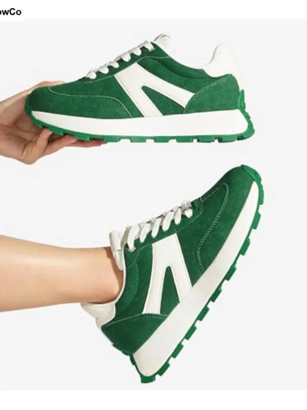 Women's Retro Platform Fashion Sneakers Lace-Up Casual Athletic